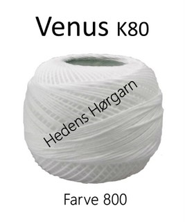 Venus K80 farve 800 Hvid midl udslgt okt. 2022